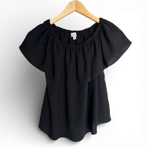 Wilfred Black Ruffle Blouse